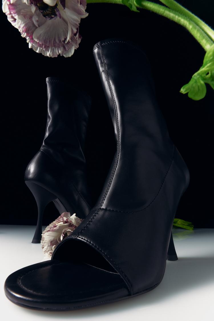Zara peep toe boots top